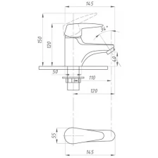 Смеситель для раковины Профсан PSM-740-072 евро