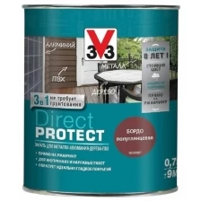 Эмаль V33 Direct Protect 113880, полуглянцевая, белая, 2.5л