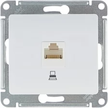 Механизм розетки комп. 1-м СП Glossa RJ45 бел. SchE GSL000181K