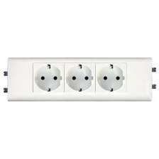 Legrand Mosaic Розетка DLP65 н.ст. 3X2К+З б/заж. 077433