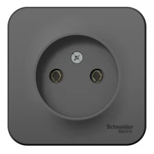 Schneider Electric Розетка 1-м ОП BLANCA 16А 250В без шторок без заземл. изол. пласт. антрацит Schneider Electric BLNRA000116