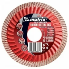 Диск алмазный, отрезной Turbo Extra, 150 х 22,2 мм, сухая резка Matrix Professional