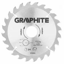 Диск отрезной по дереву (165x30 мм; 24 зуба) GRAPHITE 57H650