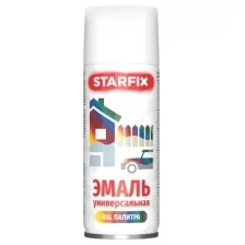 Краска-эмаль аэрозольная универсальная белый матовый 9003 STARFIX 520 мл