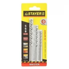 STAYER Набор сверл по бетону STAYER MASTER 3 шт. 29111-H3